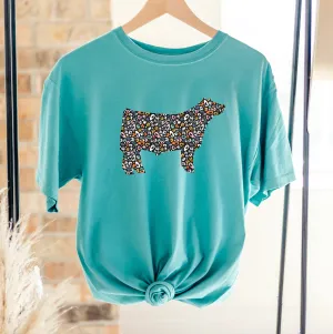 Colorful Cheetah Steer ComfortWash/ComfortColor T-Shirt (S-4XL) - Multiple Colors!