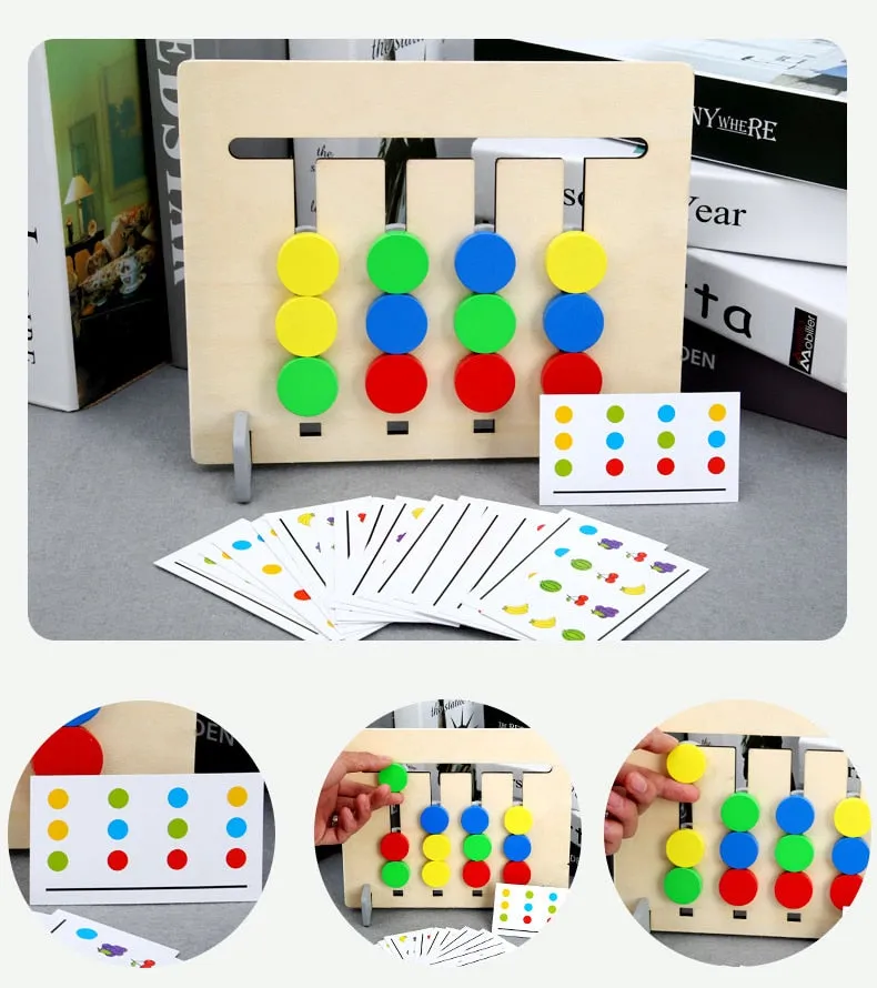 Colors and Fruits Double Sided Matching Game Kids Educational Toys