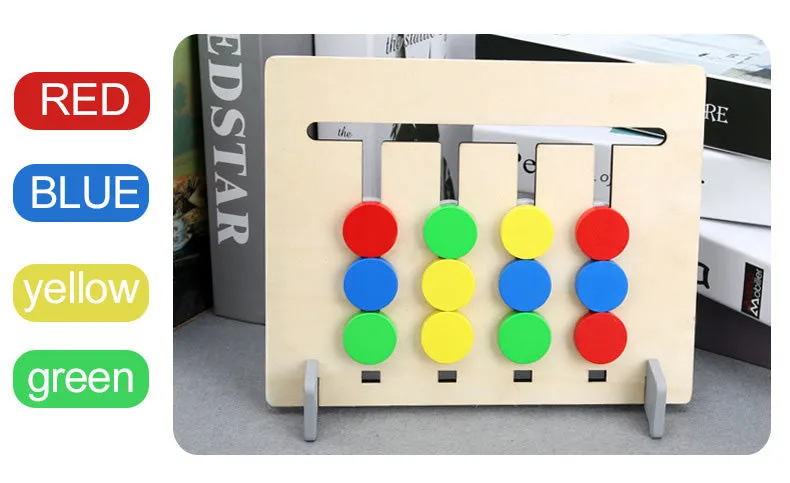 Colors and Fruits Double Sided Matching Game Kids Educational Toys