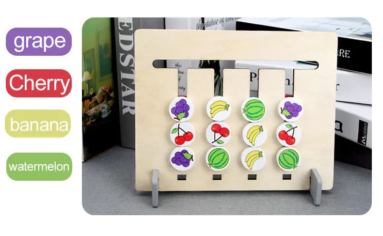 Colors and Fruits Double Sided Matching Game Kids Educational Toys