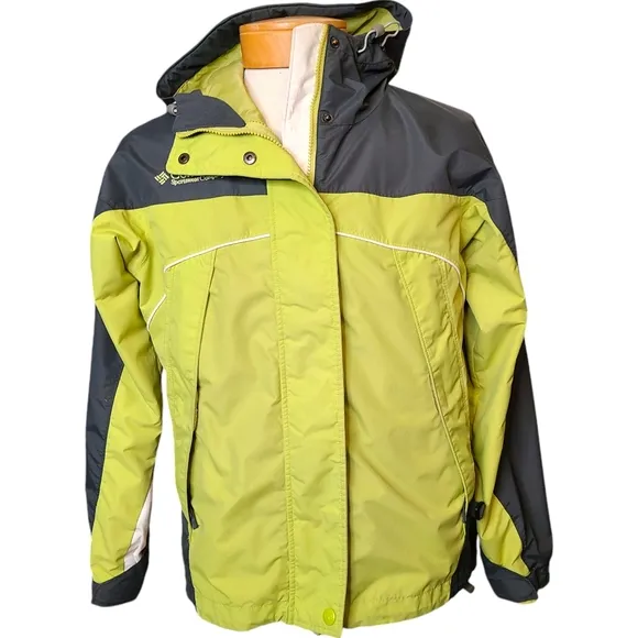 Columbia Sportswear Core Interchange Womens Hooded Jacket Size Medium Green Gray