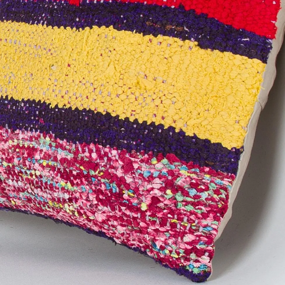 Contemporary Multiple Color Kilim Pillow Cover 16x16 8171