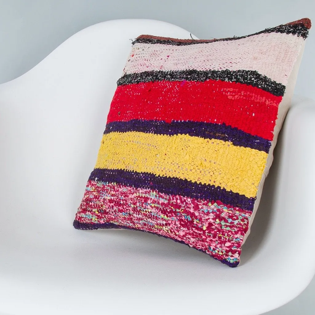 Contemporary Multiple Color Kilim Pillow Cover 16x16 8171