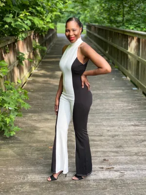 Contrast Colorblock Jumpsuit