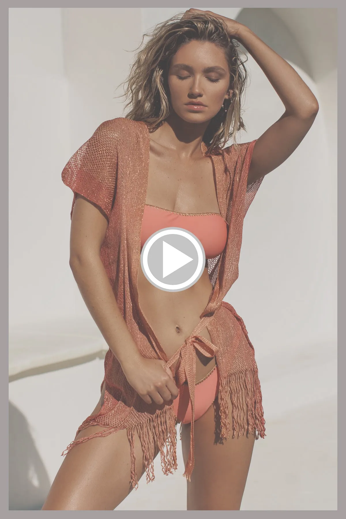 CORAL QUEEN - Short Caftan • Coral