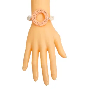 Coral Woven Shell Bracelet