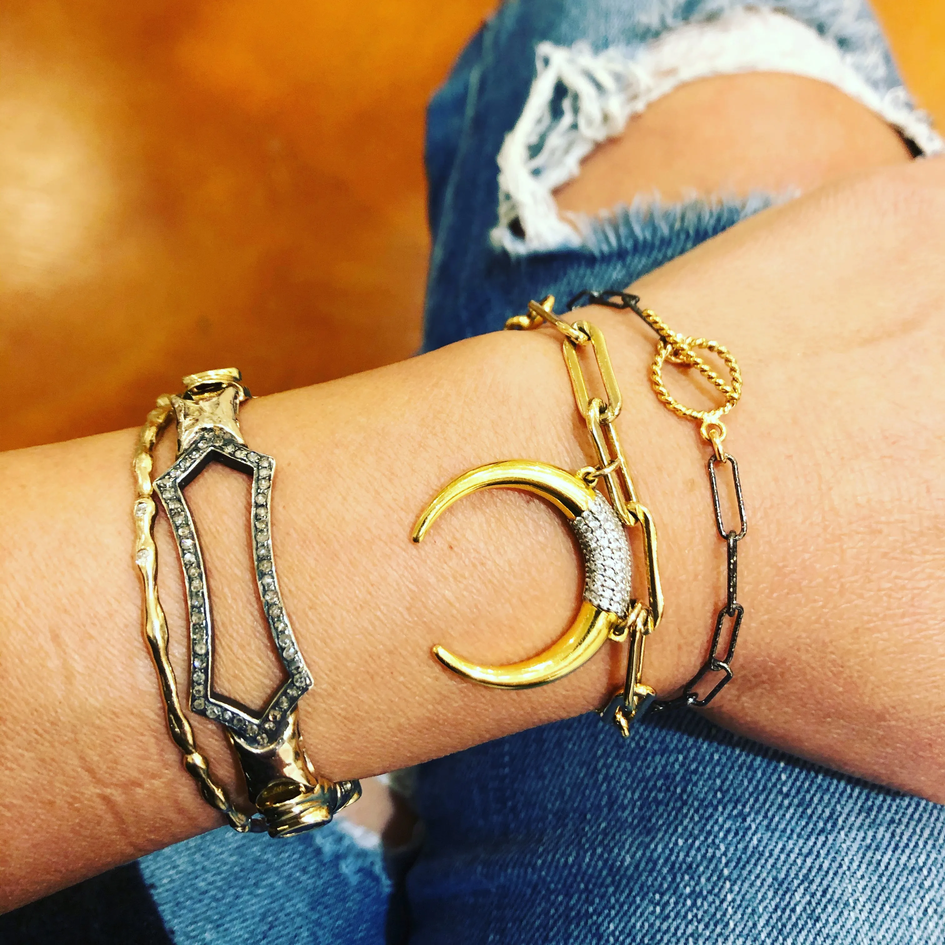 Crescent Pendant Bracelet