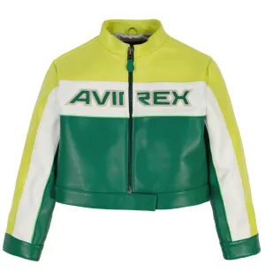 CROPPED COLORBLOCK MOTO JACKET