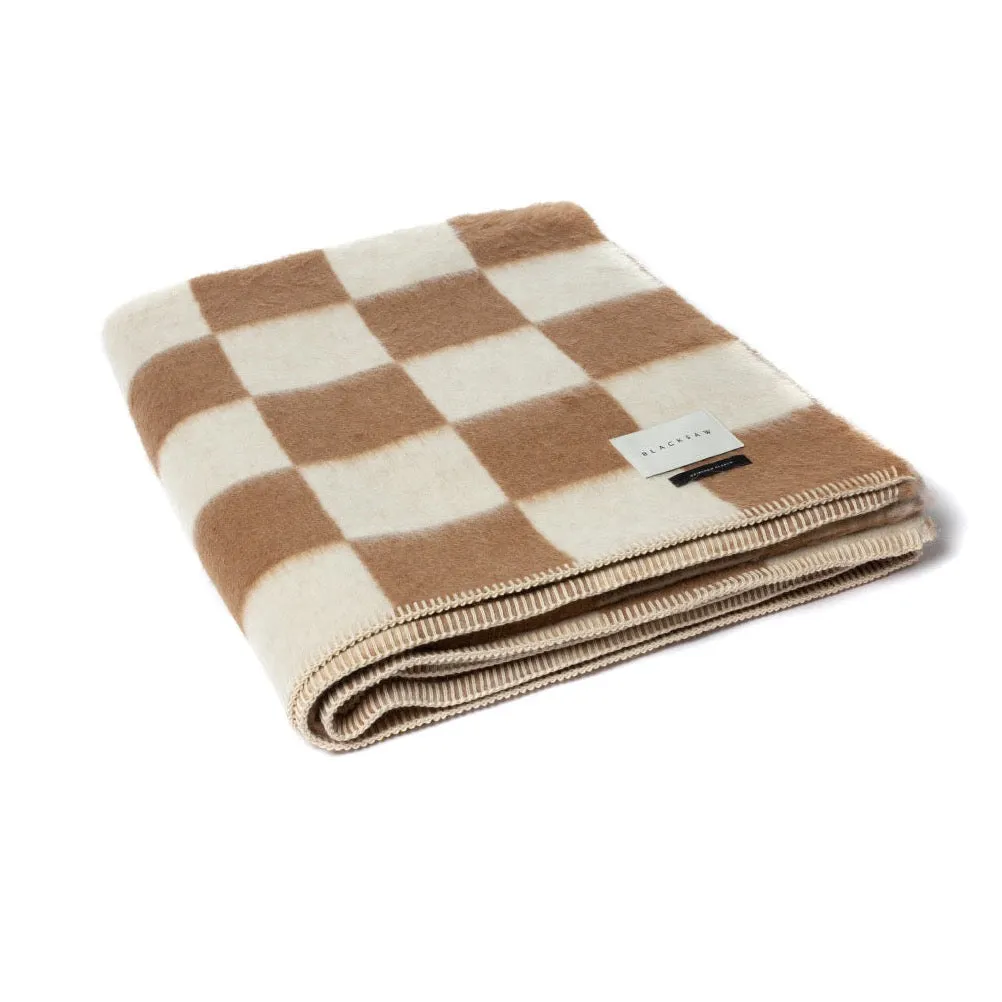Crosby Blanket, Tobacco/Ivory Check