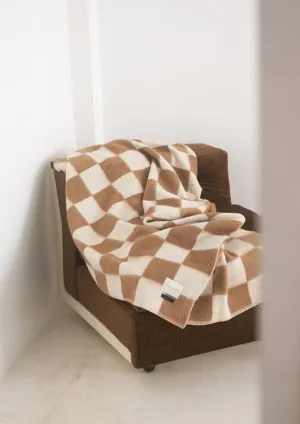 Crosby Blanket, Tobacco/Ivory Check