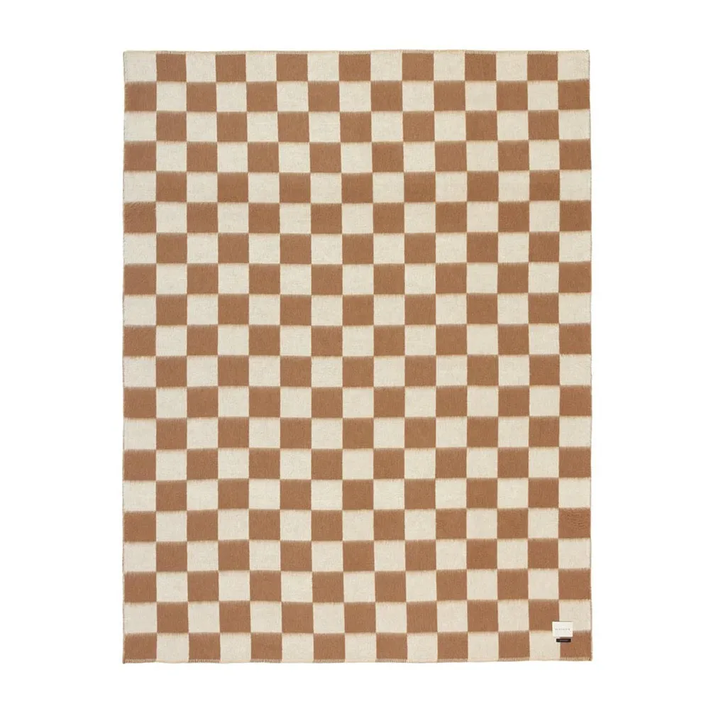 Crosby Blanket, Tobacco/Ivory Check