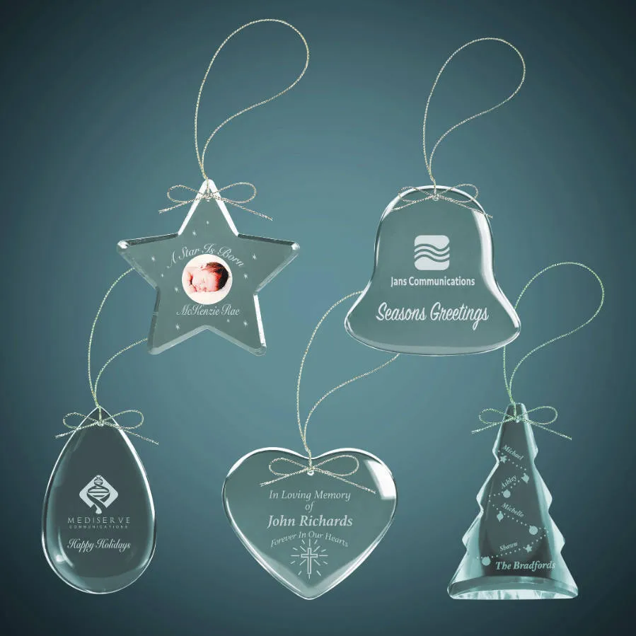 Crystal Holiday Ornaments