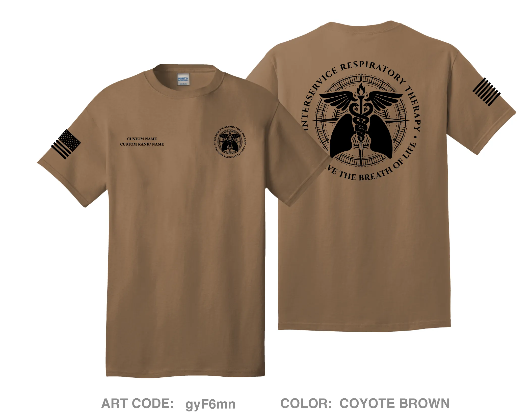 CUSTOM Interservice Respiratory Therapist Program Comfort Unisex Cotton SS Tee - gyF6mn