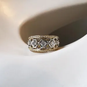 Custom Two Tone Diamond Band