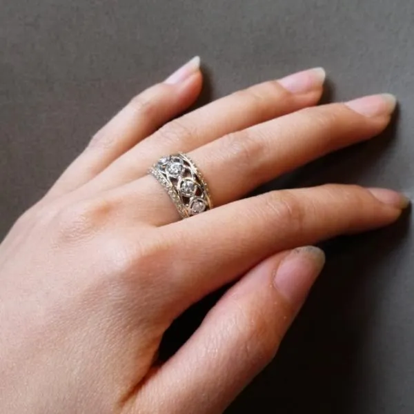 Custom Two Tone Diamond Band