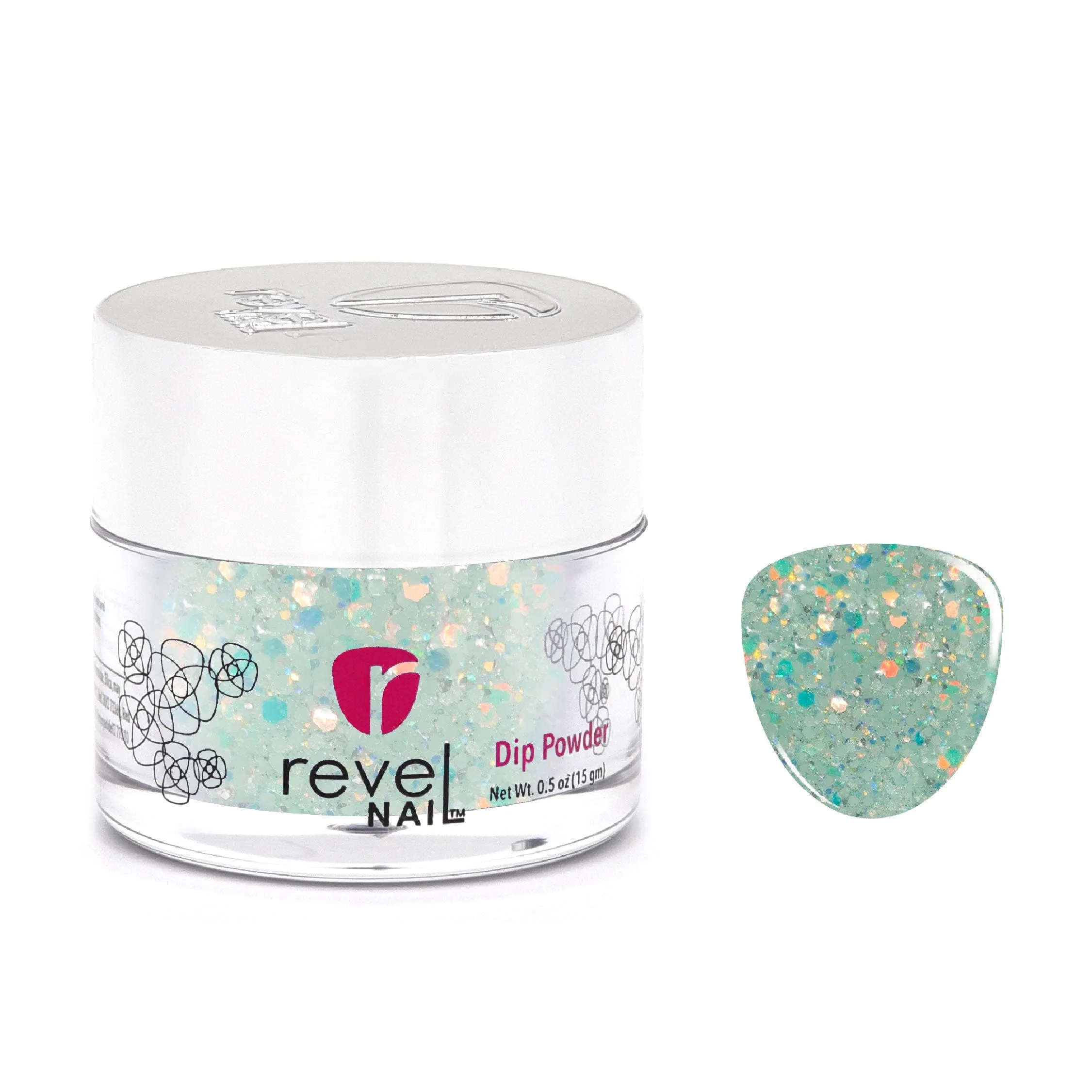 D1067 Weekend Getaway Green Glitter Dip Powder