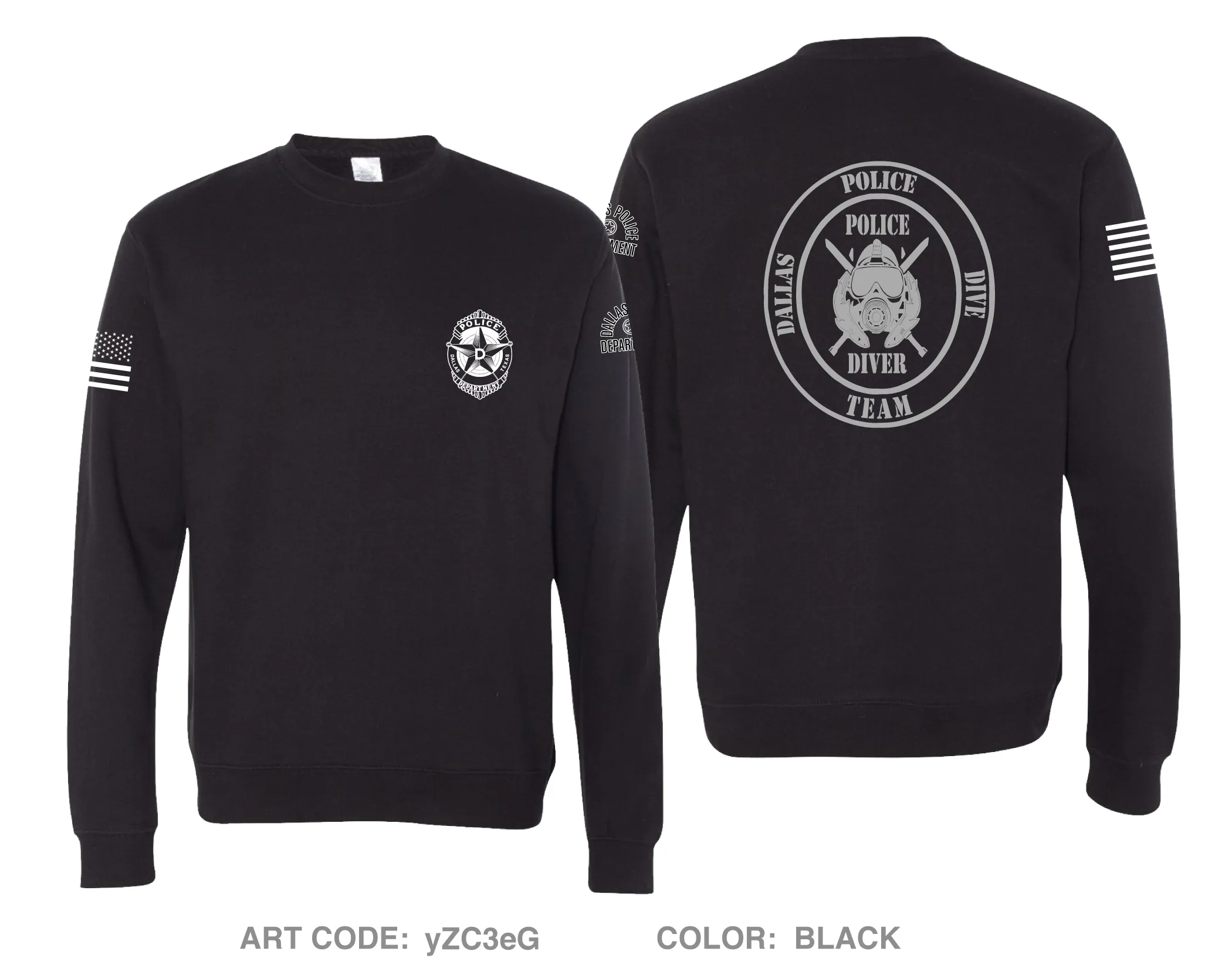 Dallas Police Dive Team Comfort Unisex Crewneck Sweatshirt - yZC3eG