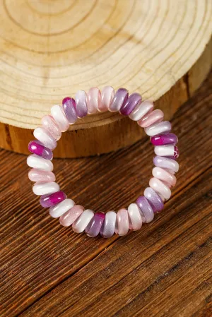 Dark Pink Cute Colorblock Phone Cord Hair Scrunchie