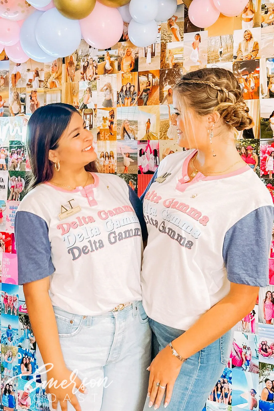 Delta Gamma Repeating Recruitment Colorblock Henley