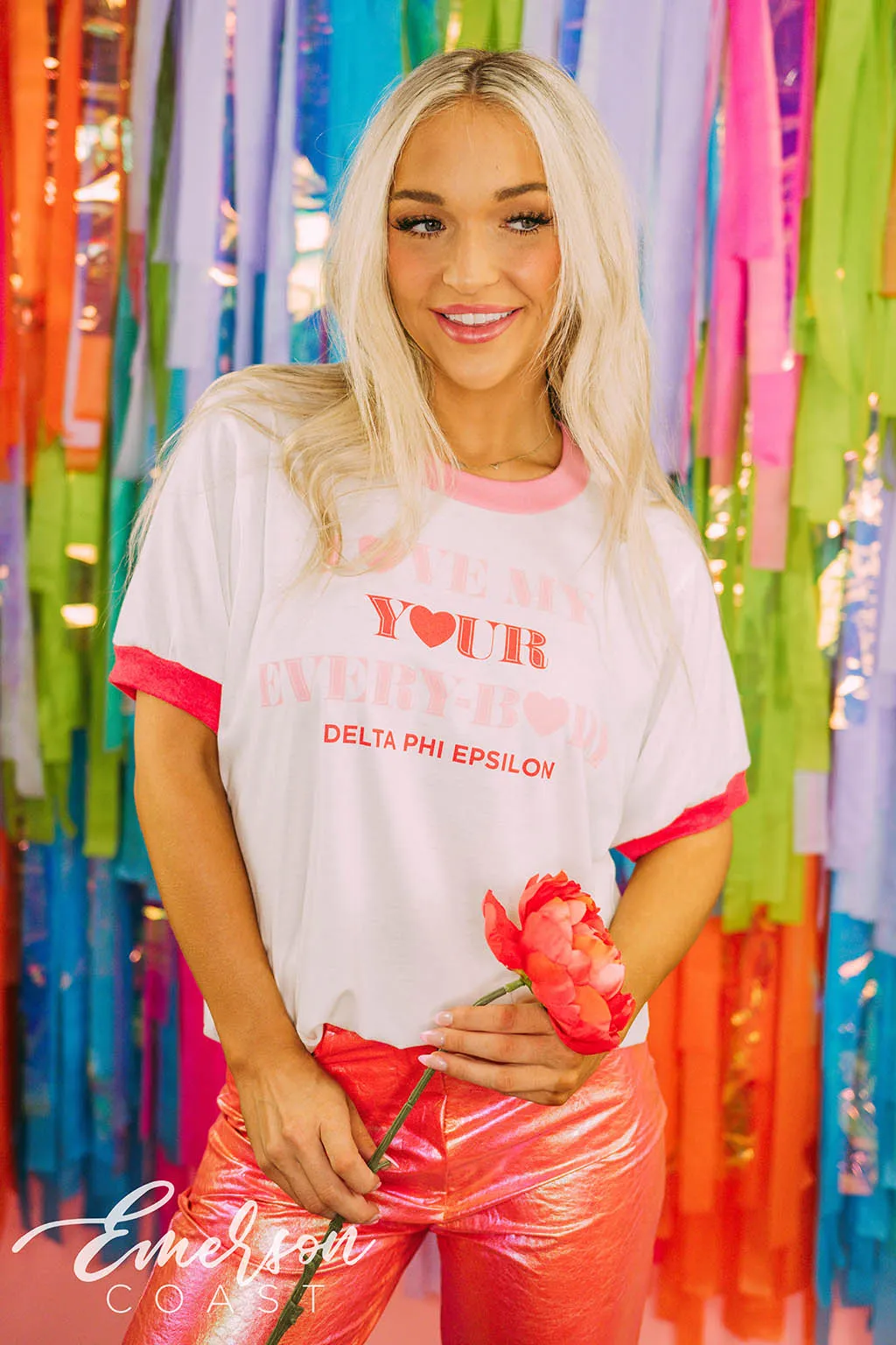 Delta Phi Epsilon Philanthropy Love Your Every-Body Colorblock Ringer