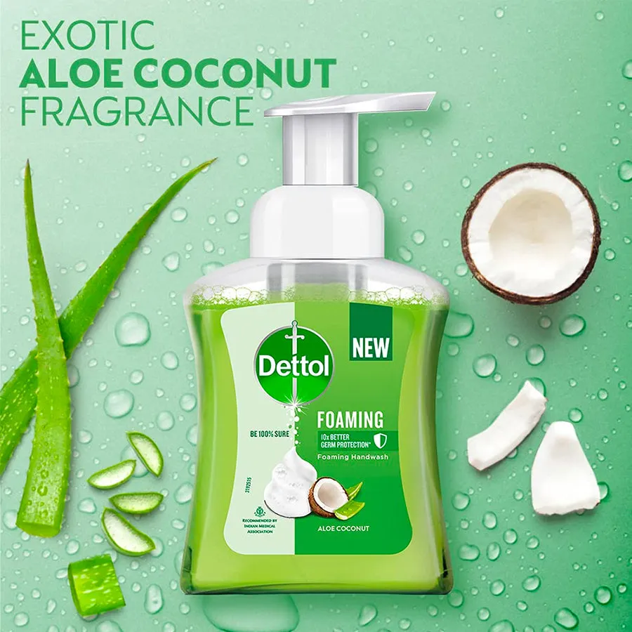 Dettol Aloe Coconut Foaming Handwash Pump, 250ml