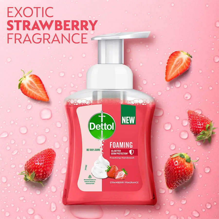 Dettol Strawberry Foaming Handwash Pump, 250ml