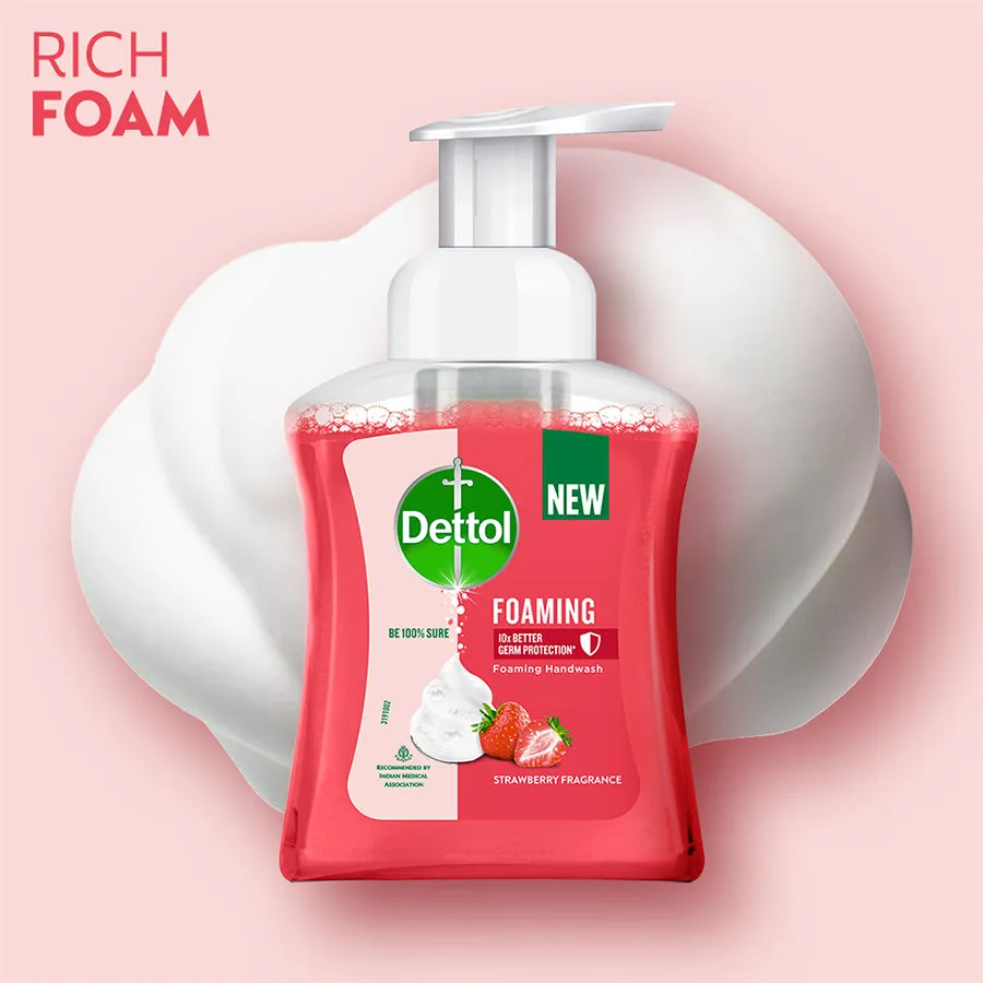 Dettol Strawberry Foaming Handwash Pump, 250ml