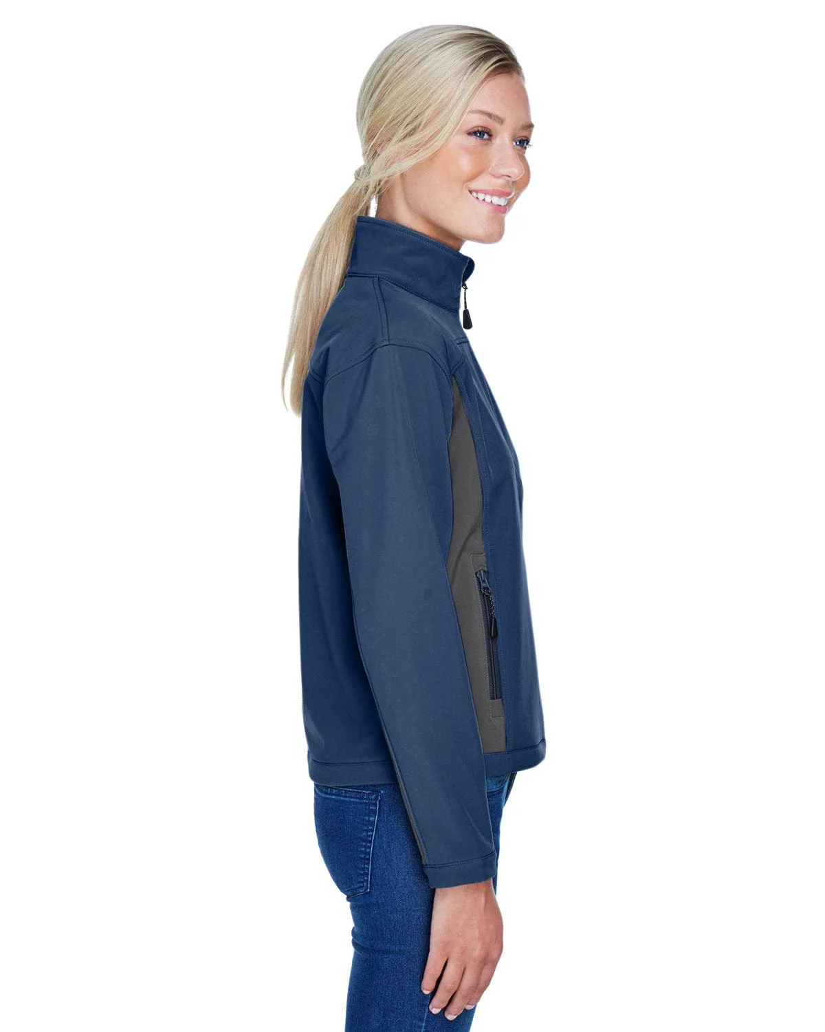 Devon & Jones Ladies Soft Shell Colorblock Jacket