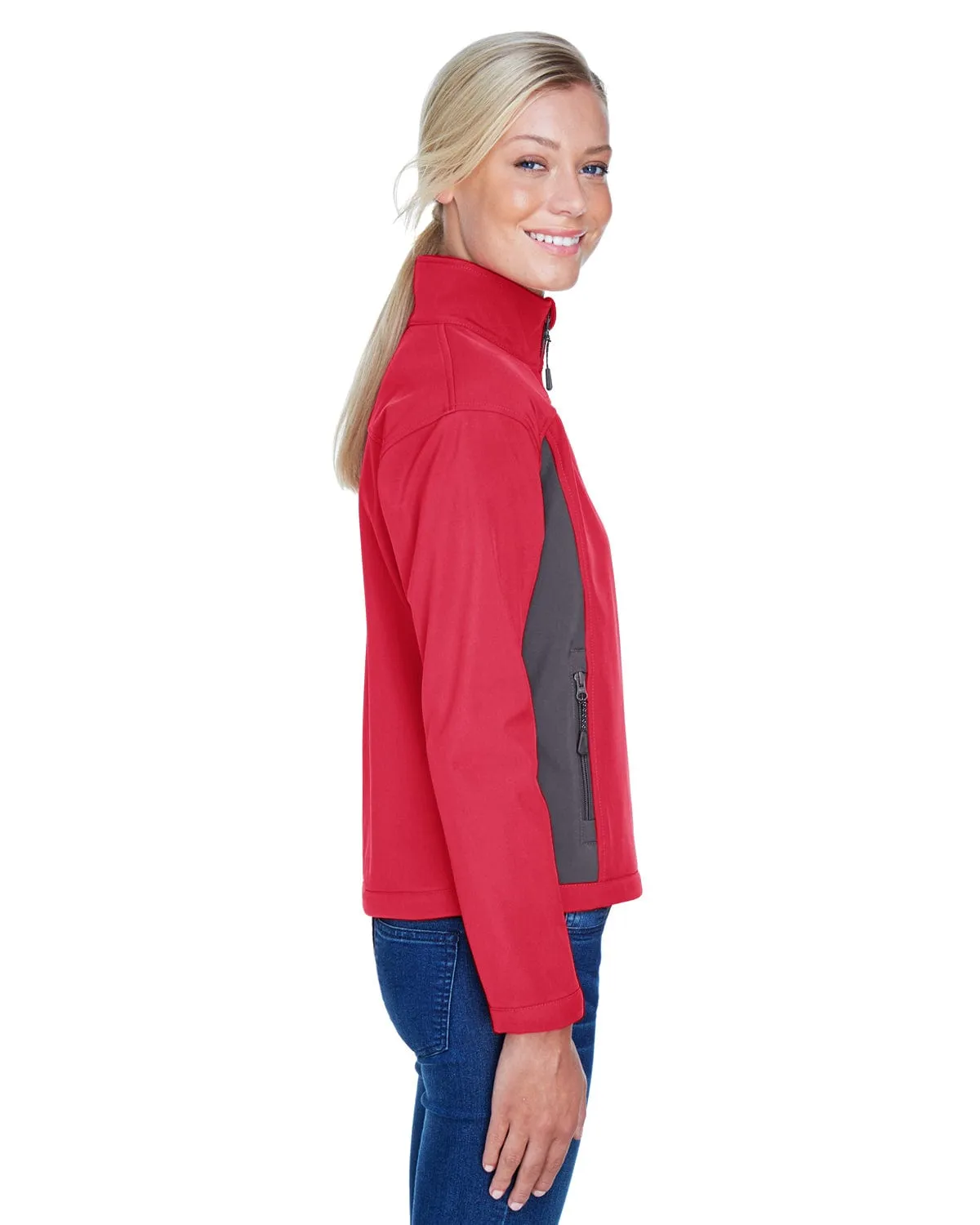 Devon & Jones Ladies Soft Shell Colorblock Jacket