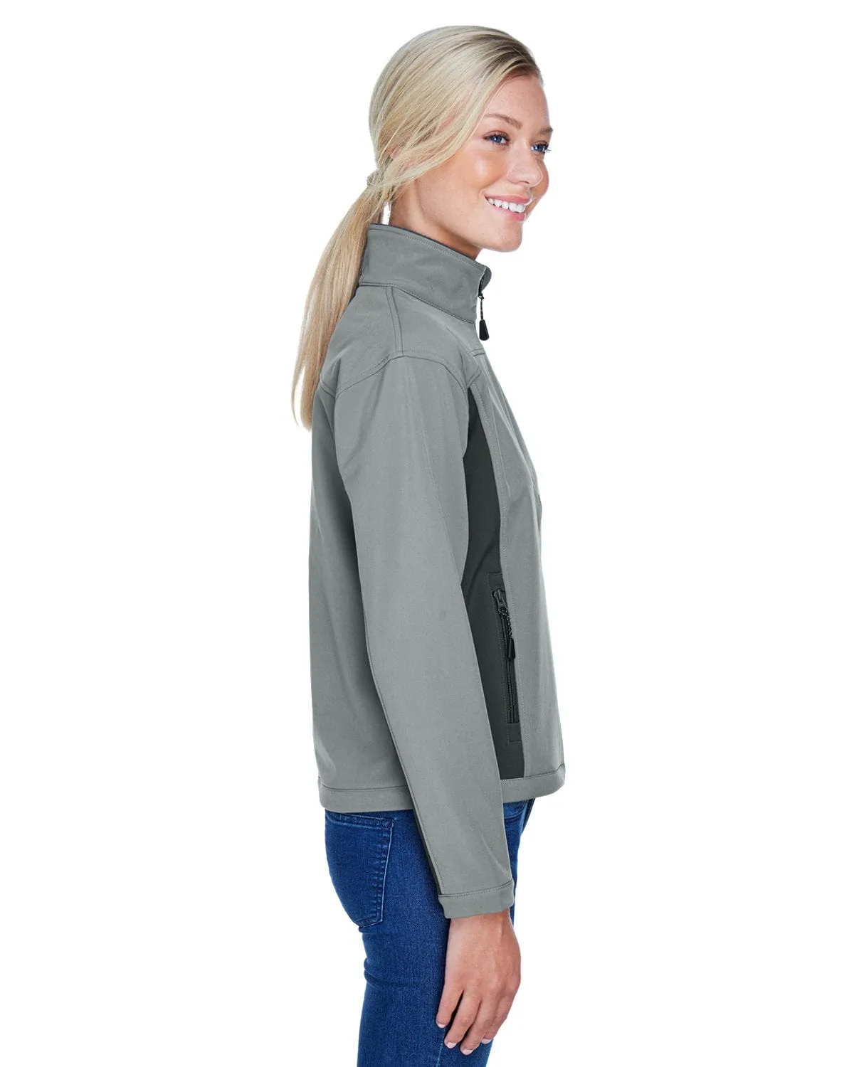Devon & Jones Ladies Soft Shell Colorblock Jacket