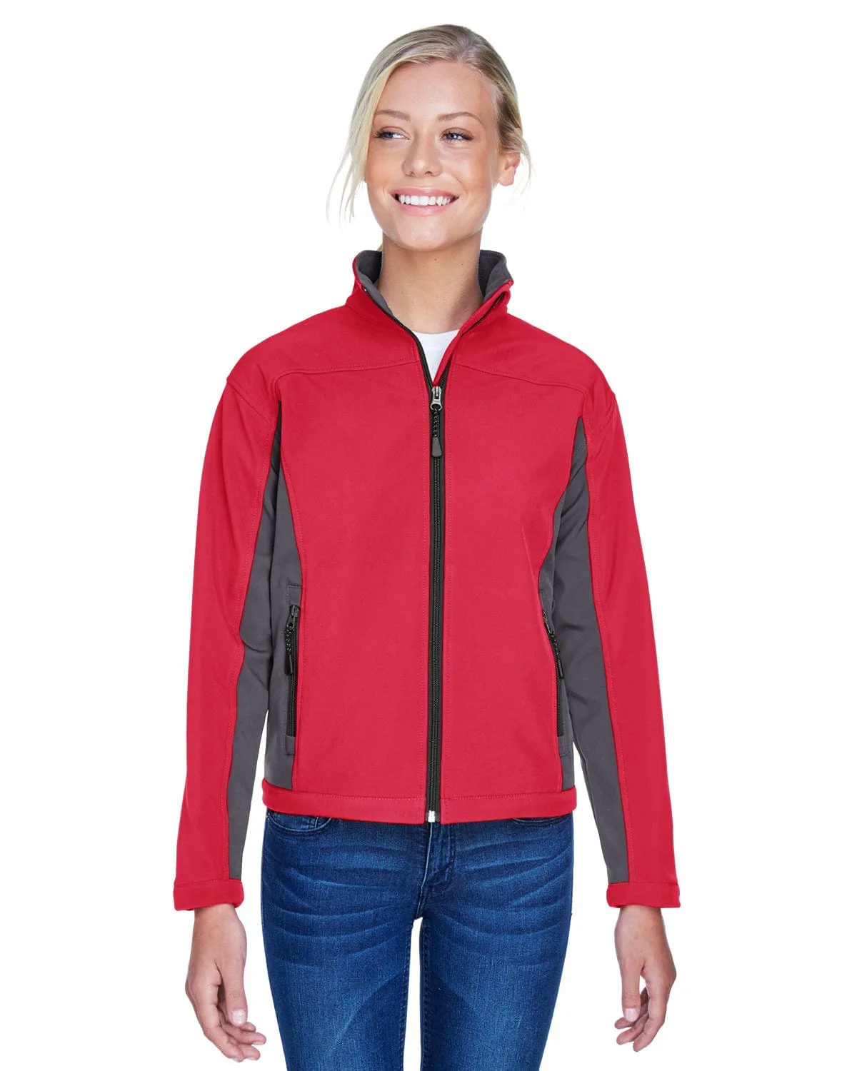 Devon & Jones Ladies Soft Shell Colorblock Jacket