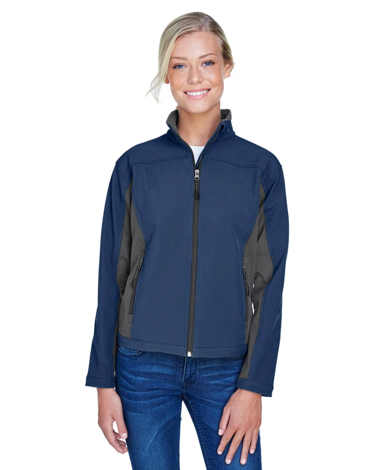 Devon & Jones Ladies Soft Shell Colorblock Jacket