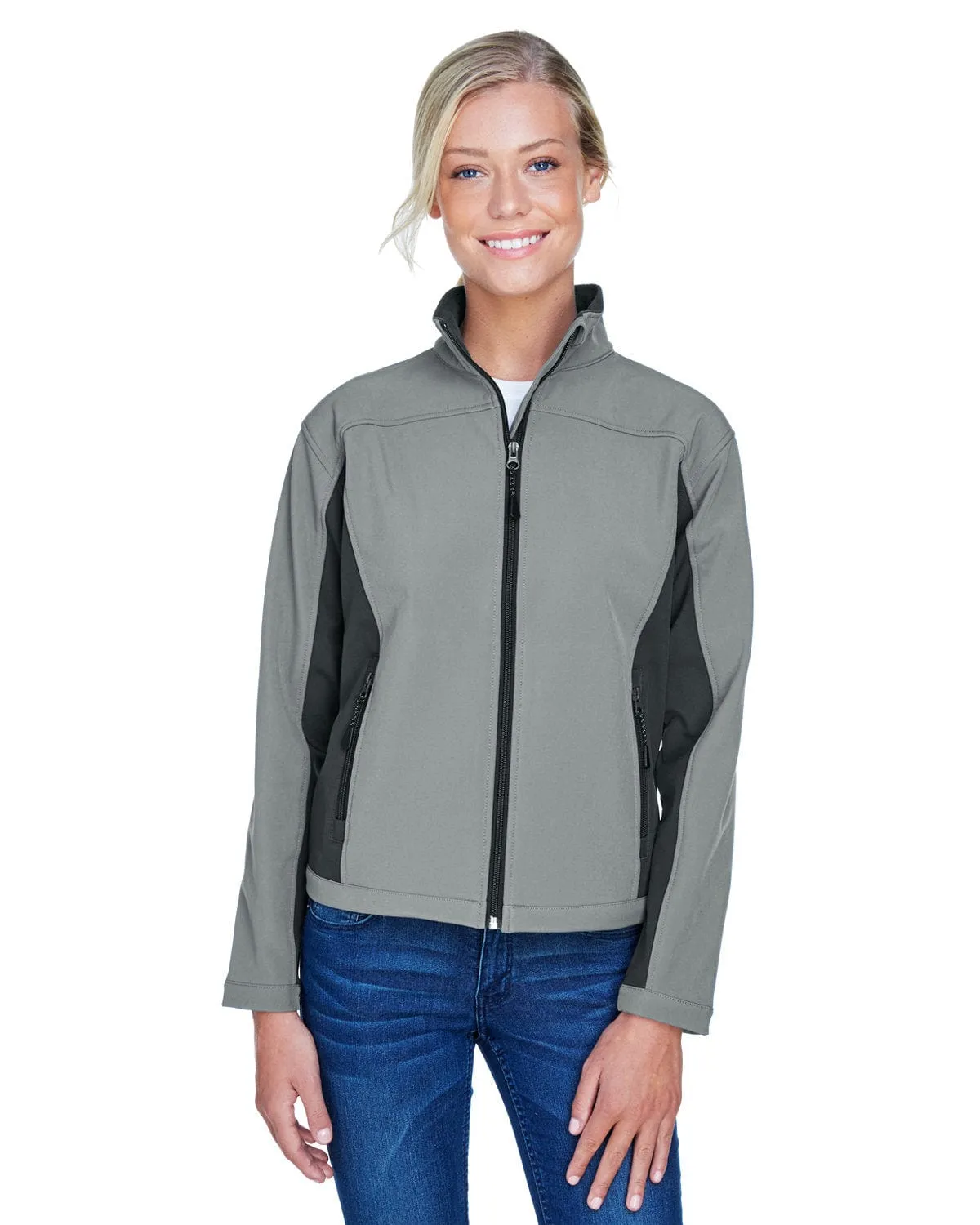 Devon & Jones Ladies Soft Shell Colorblock Jacket