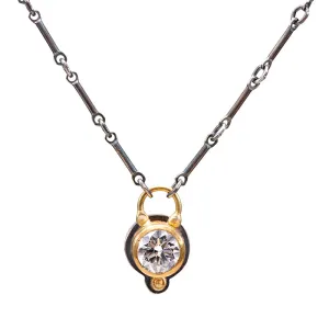 Diamond Necklace - .75ct TW LG Diamond - Sterling Silver   22k Gold   18k Gold