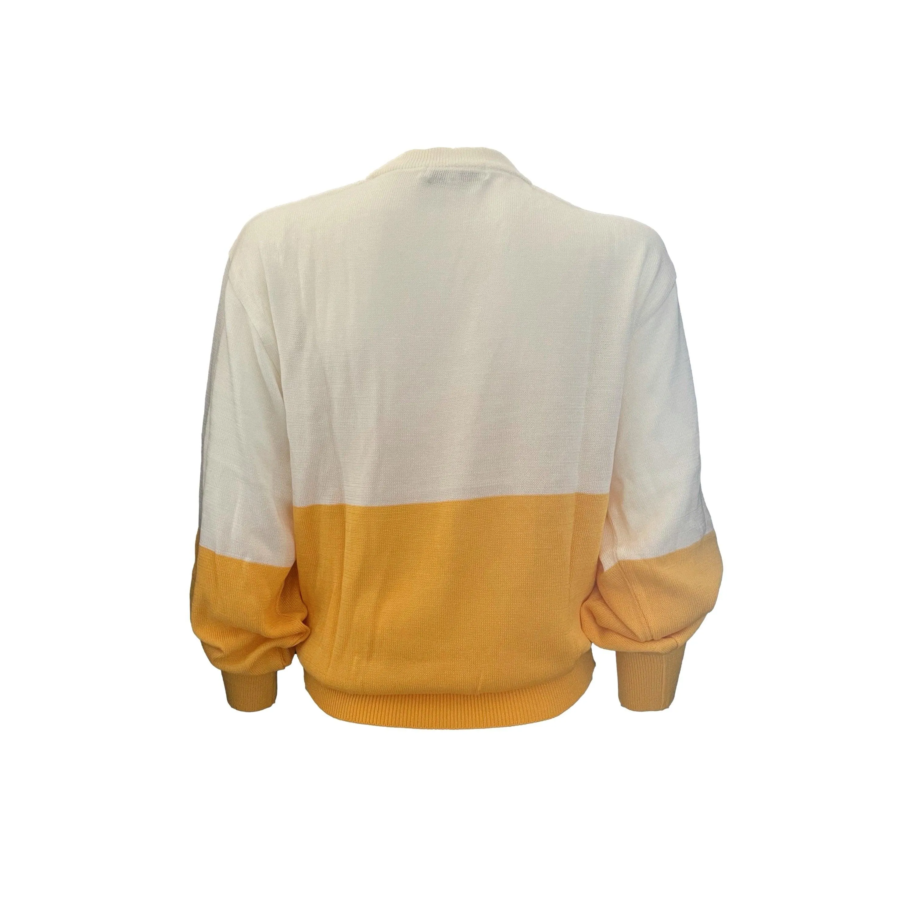 Dior Yellow Sports Colorblock Sweater