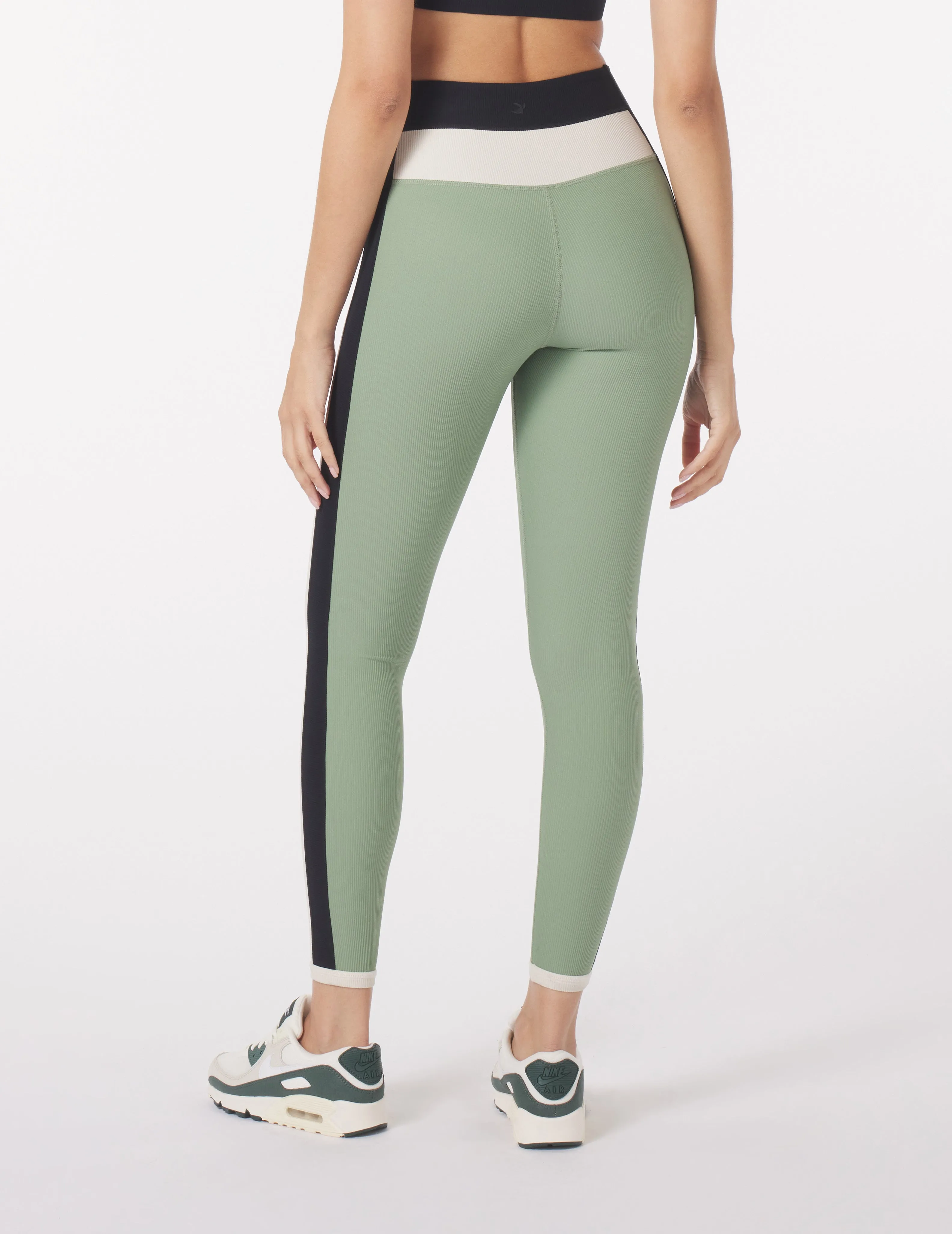 Directional Legging: Sage/Oatmilk