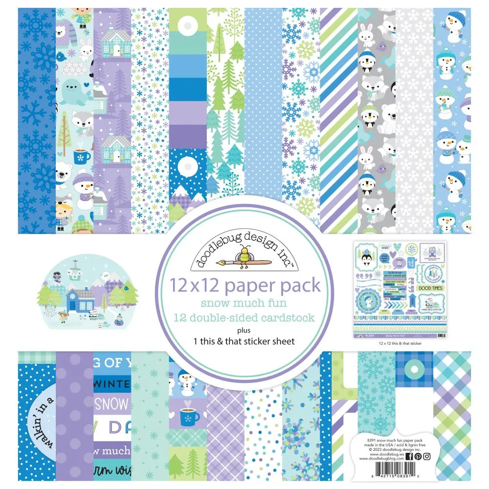 Doodlebug Design 12x12 Paper - [Collection] - Snow Much Fun