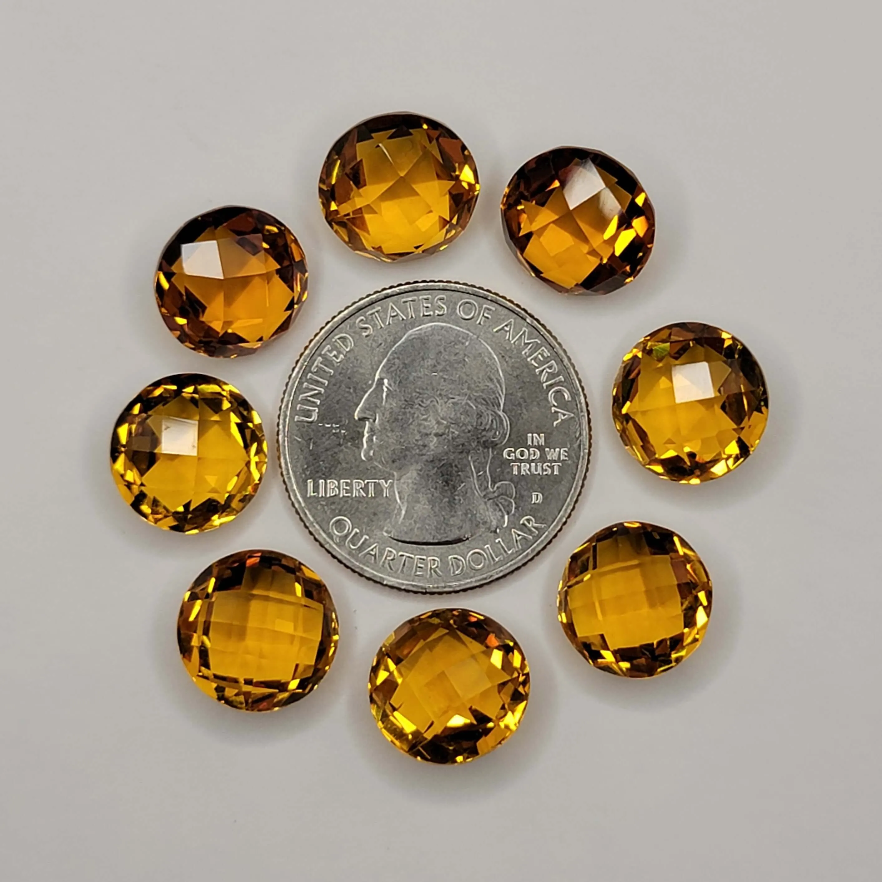 Double-Sided Citrine Facets