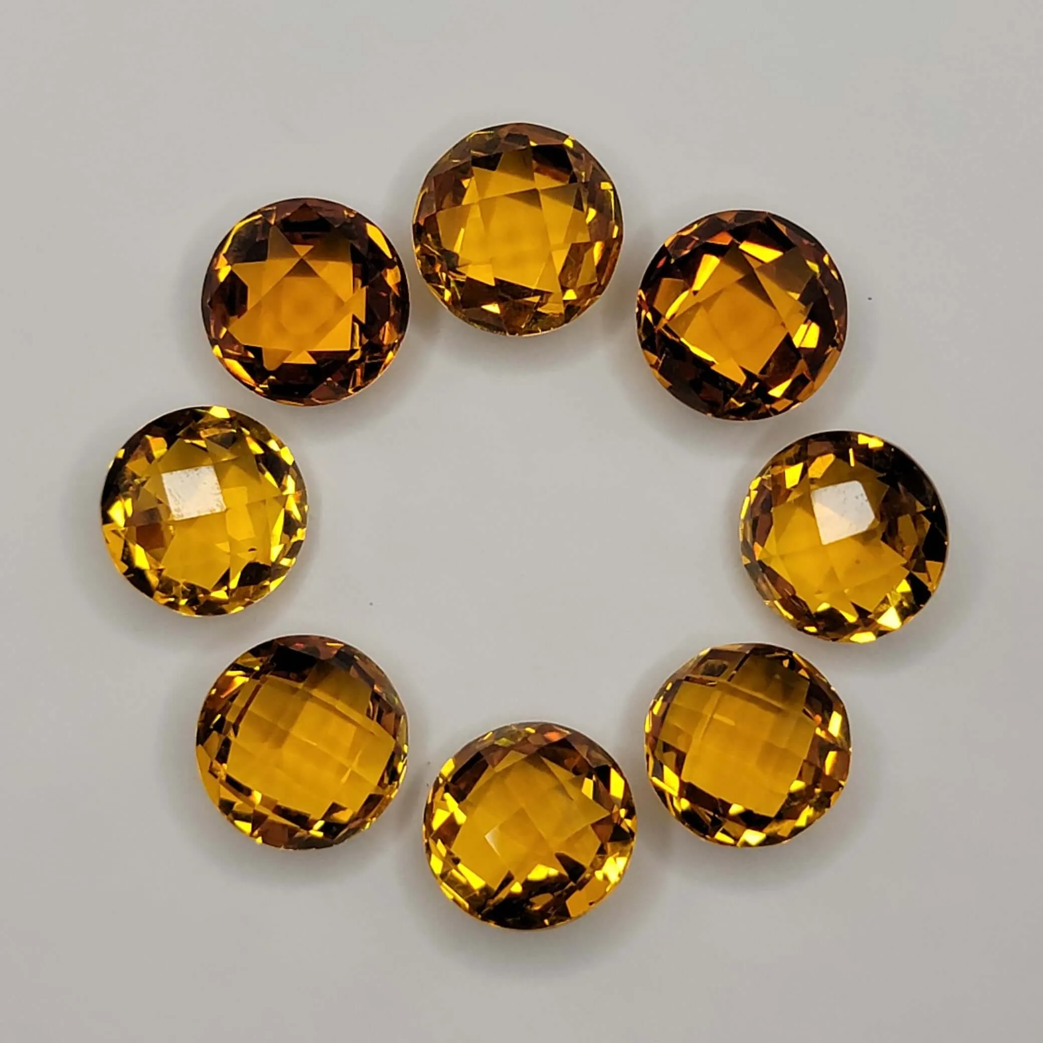 Double-Sided Citrine Facets