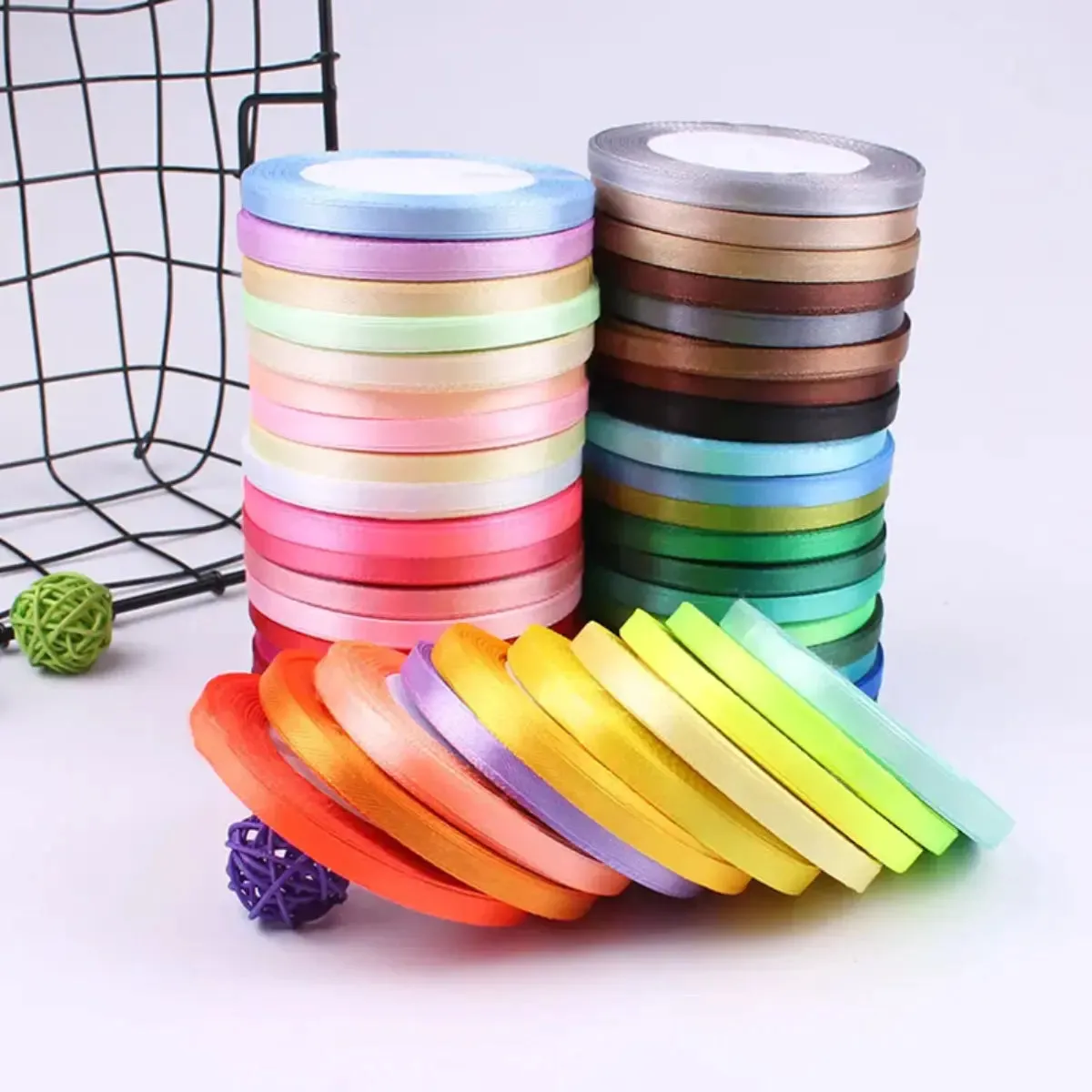 Double Sided Satin Ribbons - 6mm Wide By 10mts *SPECIAL OFFER HALF PRICE*