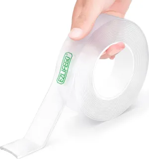 Double Sided Tape Heavy Duty, Nano Double Sided Adhesive Tape, EZlifego Clear Mounting Tape Picture Hanging Adhesive Strips (9.85FT)