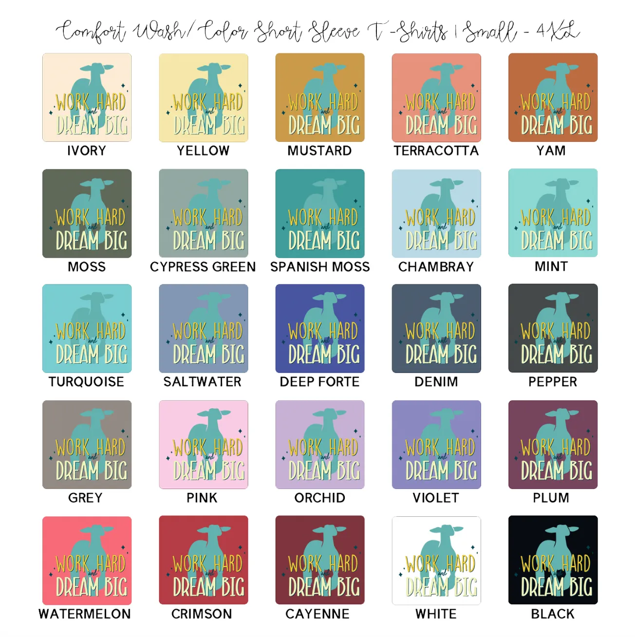 Dream Big Lamb ComfortWash/ComfortColor T-Shirt (S-4XL) - Multiple Colors!