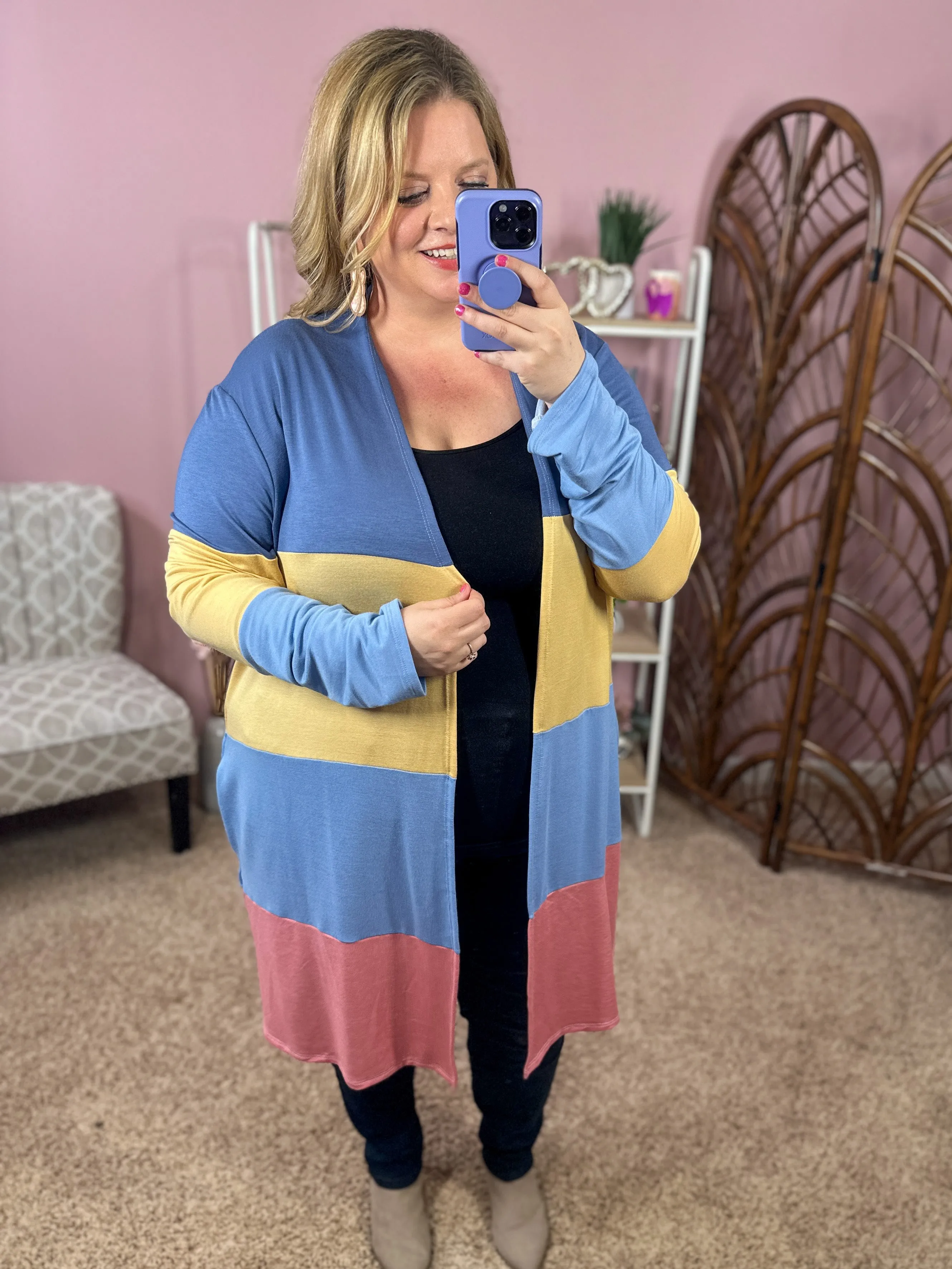 Easter Egg Huntin' Colorblock Cardigan