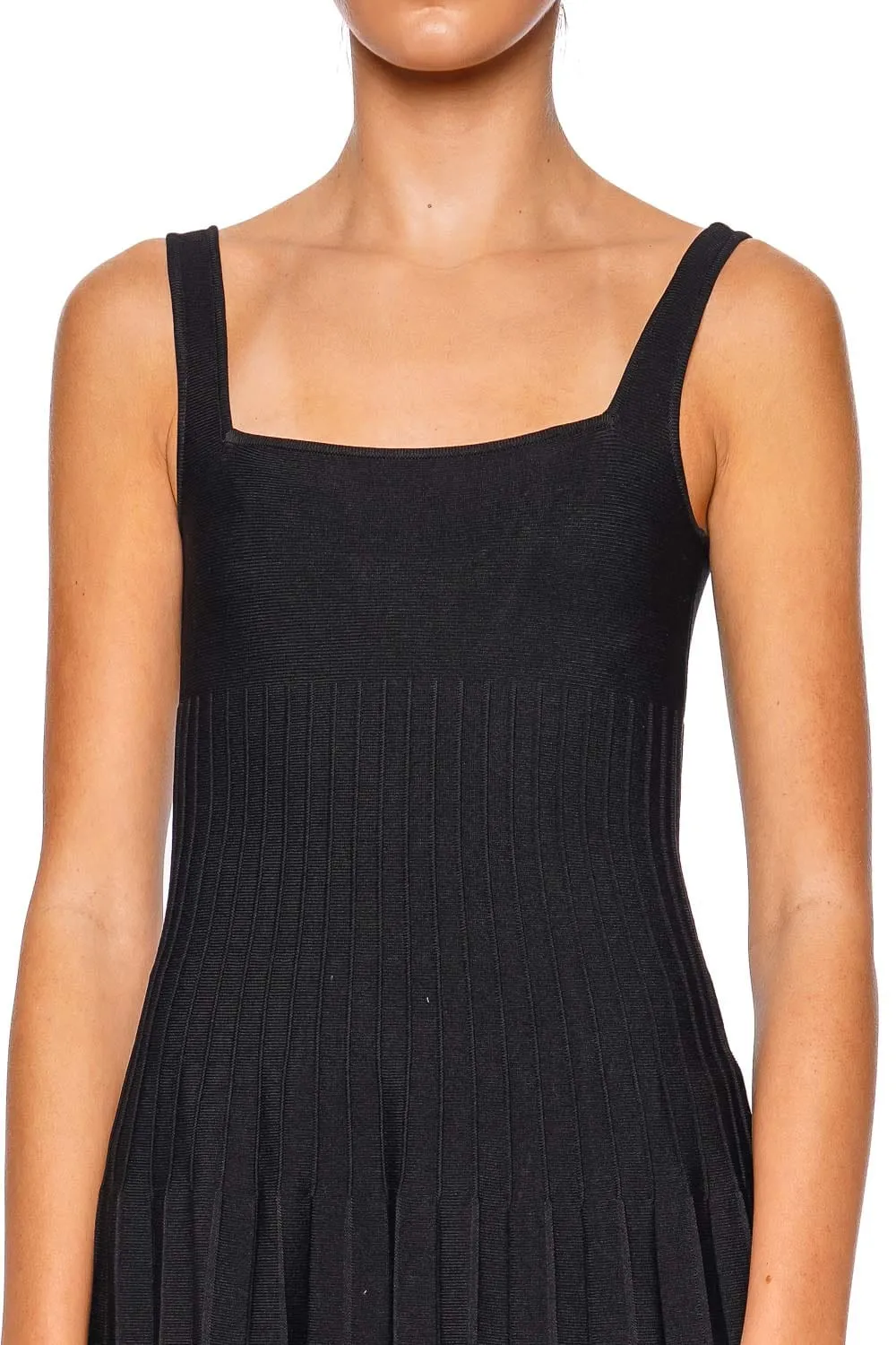 Ellison Black & Ivory Knit Midi Dress