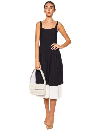Ellison Black & Ivory Knit Midi Dress