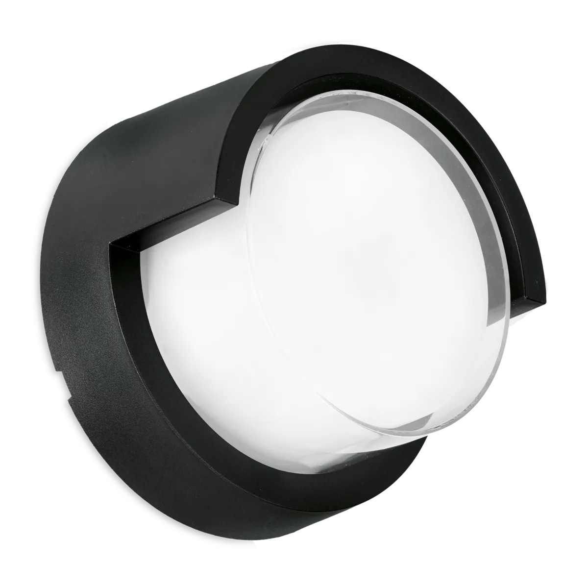 Enlite WL4/CS 230V 10W LED IP65 Wall Light Round Cowl Black 3000K/4000K/6500K