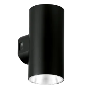 Enlite WL7/CS 230V 10W LED IP65 Wall Light Round Up & Down Black 3000K/4000K/6500K