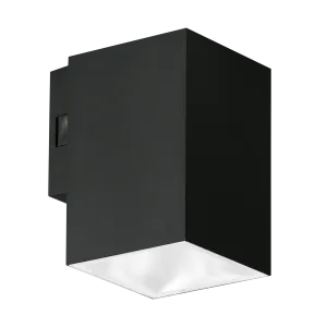 Enlite WL8/CS 230V 5W LED IP65 Wall Light Square Up or Down Black 3000K/4000K/6500K