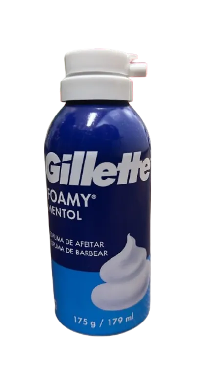 Espuma de afeitar foamy mentol gillette 175g/179ml