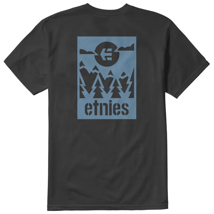 ETNIES MTN LABEL TEE [BLACK/BLUE]